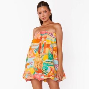 NWT! SHOW ME YOUR MUMU BEVERLY BUBBLE-HEM DRESS - Size Small 🏰